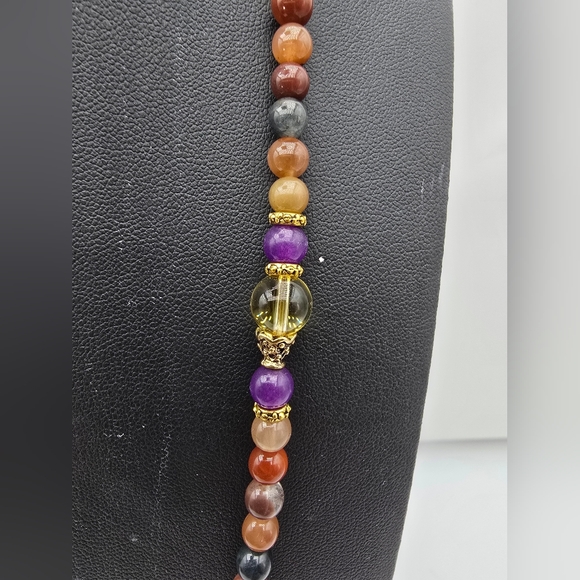 Beaded Earth Tone Necklace - Picture 9 of 11